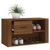 vidaXL Shoe Cabinet Brown Oak Engineered Wood 31.5x13.8x17.7 in