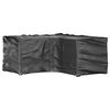 vidaXL Garden Furniture Cover Set of 2 Black Polyethylene, Aluminum