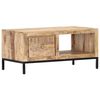vidaXL Coffee Table Brown Solid mango wood 34.6 in x 19.7 in Rectangular