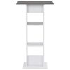 vidaXL Bar Table White and Anthracite Grey Engineered wood Standard