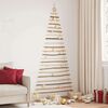 vidaXL Christmas Tree with 130 LEDs Natural 82.7" Solid Ash wood