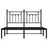 vidaXL Bed Frame Black Steel King Size Bed Frame Rectangular