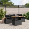 vidaXL Garden Sofa Set Black