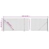 vidaXL Chain Link Fence with Flange Green 3.3x82.0'