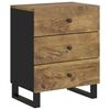 vidaXL Bedside Cabinet Honey Brown, Black