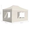 vidaXL Party Tent Cream Aluminum alloy, Oxford fabric with PVC coating