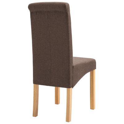 vidaXL Dining Chairs 6 pcs Brown Fabric