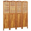 vidaXL 4-Panel Room Divider 63.8"x0.8"x70.9" Solid Wood Acacia