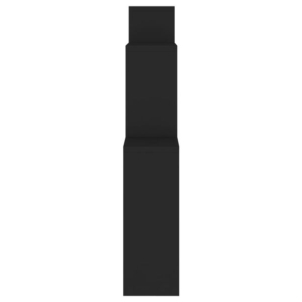 vidaXL Wall Cube Shelf Black Engineered wood Medium Wall mounting