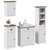 vidaXL Bathroom Furniture Set White and Brown