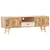 vidaXL TV Cabinet Brown Solid Mango Wood 55.1 x 11.8 x 17.7 in