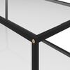 vidaXL Coffee Table Transparent Tempered glass, powder-coated steel