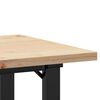 vidaXL Dining Table O-Frame 19.7"x19.7"x29.7" Solid Wood Pine and Steel