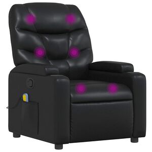 vidaXL Massage Recliner Chair Black