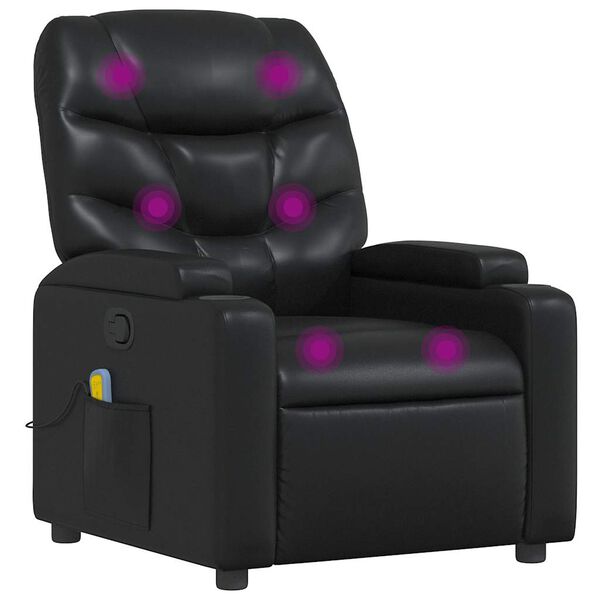 vidaXL Massage Recliner Chair Black