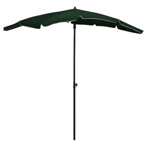 vidaXL Garden Parasol Green Polyester 78.7 x 51.2 in Tiltable