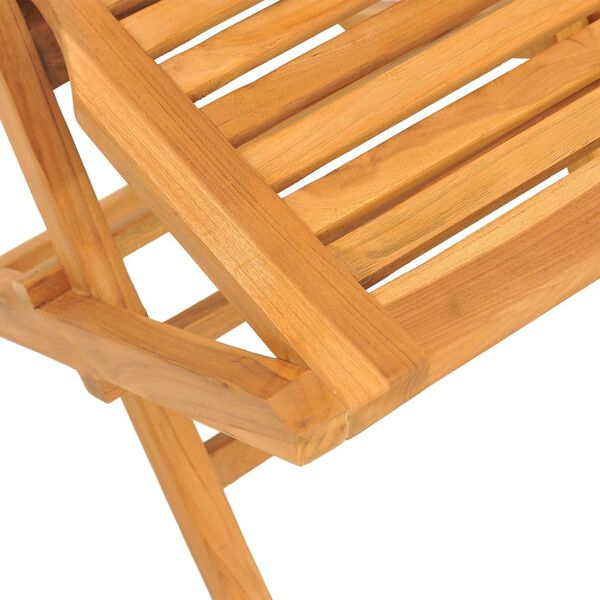 vidaXL Folding Garden Chair Set of 4 Teak Solid teak wood Medium