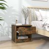 vidaXL Bedside Cabinet Smoked Oak Engineered Wood Regular