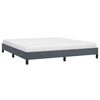vidaXL Bed Frame Dark Gray Velvet, Plywood, Engineered Wood