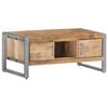 vidaXL Coffee Table Natural wood tones, grey iron Rough mango wood, iron