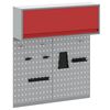 vidaXL Tool Cabinet and Pegboard Set 3 pcs Red 100 x 25 x 115 cm Steel