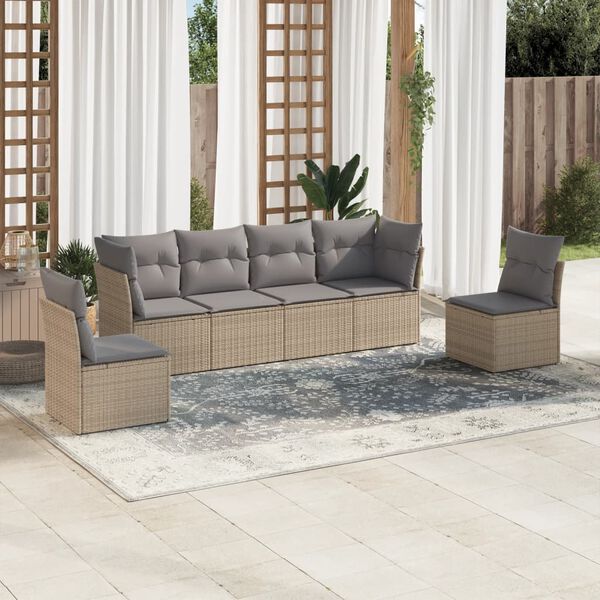 vidaXL Garden Sofa Set Beige, Light Gray