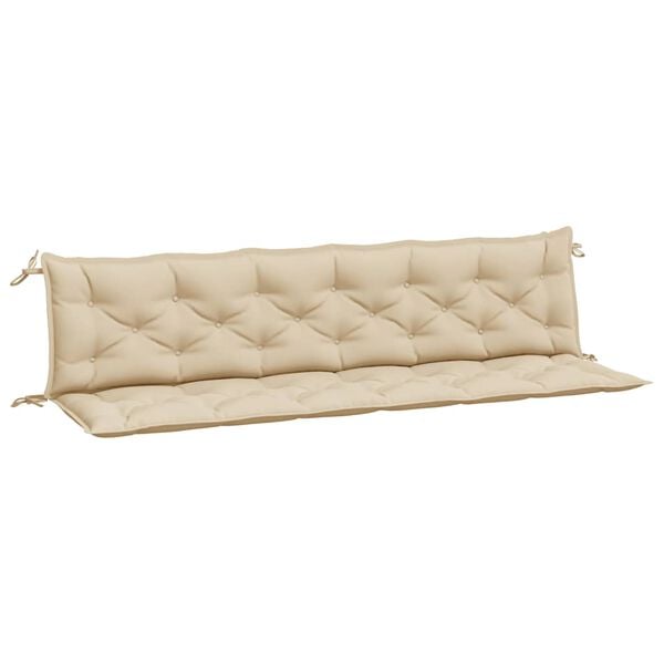 vidaXL Garden Bench Cushion Set of 2 Beige Oxford fabric (100% polyester)