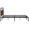 vidaXL Bed Frame Brown Oak Steel, Engineered wood Super King Bed Frame