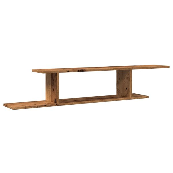 vidaXL Wall-mounted TV Shelf Old wood Engineered wood Medium