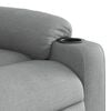 vidaXL Massage Recliner Chair Light grey 100% polyester fabric Single
