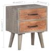 vidaXL Bedside Cabinet Grey and honey brown