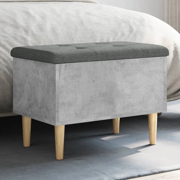 vidaXL Storage Bench Concrete grey, Dark grey