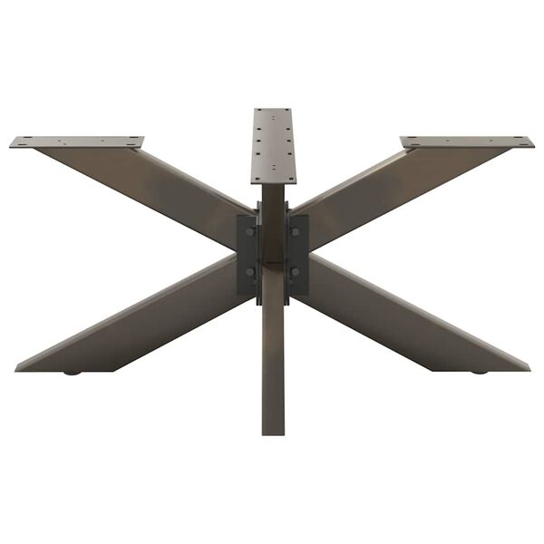 vidaXL Coffee Table Leg Spider Shape Natural Steel 38.6 x 22.8 x (16.5-16.9) " Steel