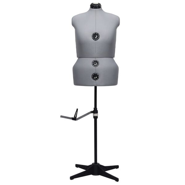 vidaXL Dress Form Grey and black Polyester, ABS L / 44-50 Dress Form