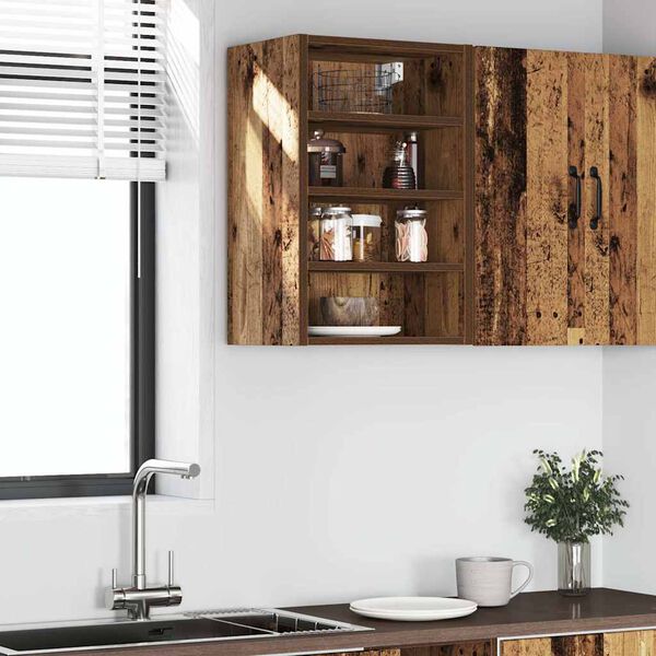 vidaXL Hanging Cabinet Old wood Engineered wood Medium Hanging Cabinet