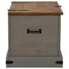 vidaXL Storage Chest Grey Solid pine wood, metal Medium Storage Chest