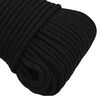 vidaXL Work Rope Black 0.20 " 820.2 ' Polyester