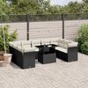 vidaXL Garden Sofa Set Black, Cream White