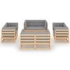 vidaXL Garden Lounge Set Pinewood Solid pine wood, polyester Large
