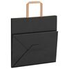 vidaXL Paper Bags 250 pcs with Handles Black 26x17x25 cm