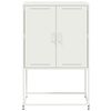 vidaXL Highboard White Steel Medium Storage Highboard Rectangular