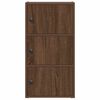 vidaXL Bookcase Brown Oak Engineered Wood Medium Bookcase Rectangular