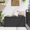 vidaXL Storage Box Anthracite Polypropylene 45.7 x 17.3 x 21.7 in
