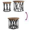 vidaXL Side Table 2 pcs Reclaimed Wood Engineered wood and steel
