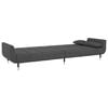 vidaXL Sofa Bed Dark Grey Velvet (100% polyester), wood, metal, foam