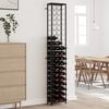 vidaXL Wine Rack for 57 Bottles Black 13.4"x7.1"x78.7" Wrought Iron