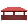 vidaXL Foldable Party Tent Pop-Up with 3 Sidewalls Burgundy