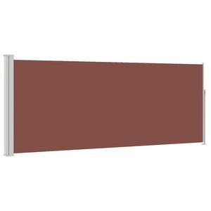 vidaXL Side Awning Brown Steel frame, 100% polyester with PU coating