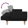 vidaXL Sofa Bed Black Polyester, Wood, Foam, Plastic 2-Seater
