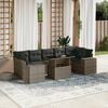 vidaXL Garden Sofa Set Grey, Dark Grey